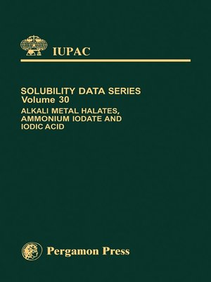 cover image of Alkali Metal Halates, Ammonium Iodate & Iodic Acid